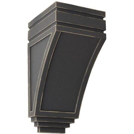 Ekena Millwork 5"W x 6"D x 10 1/2"H Medium San Juan Wood Vintage Decor Corbel, Black CORWD05X06X10SJBL